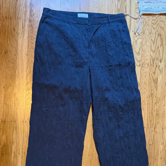 & Other Stories Black Crinkle Trouser- Size 12 - Picture 1 of 4